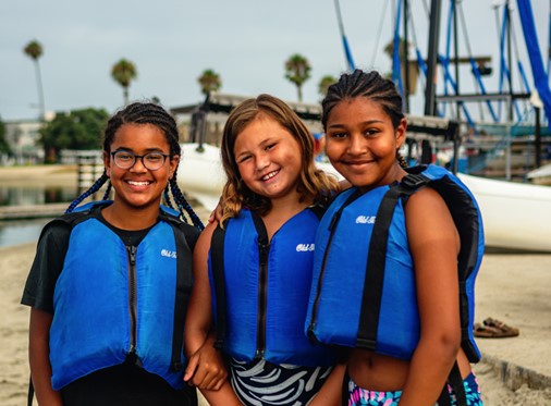 Mission Bay Aquatic Center students lifejackets San Diego 